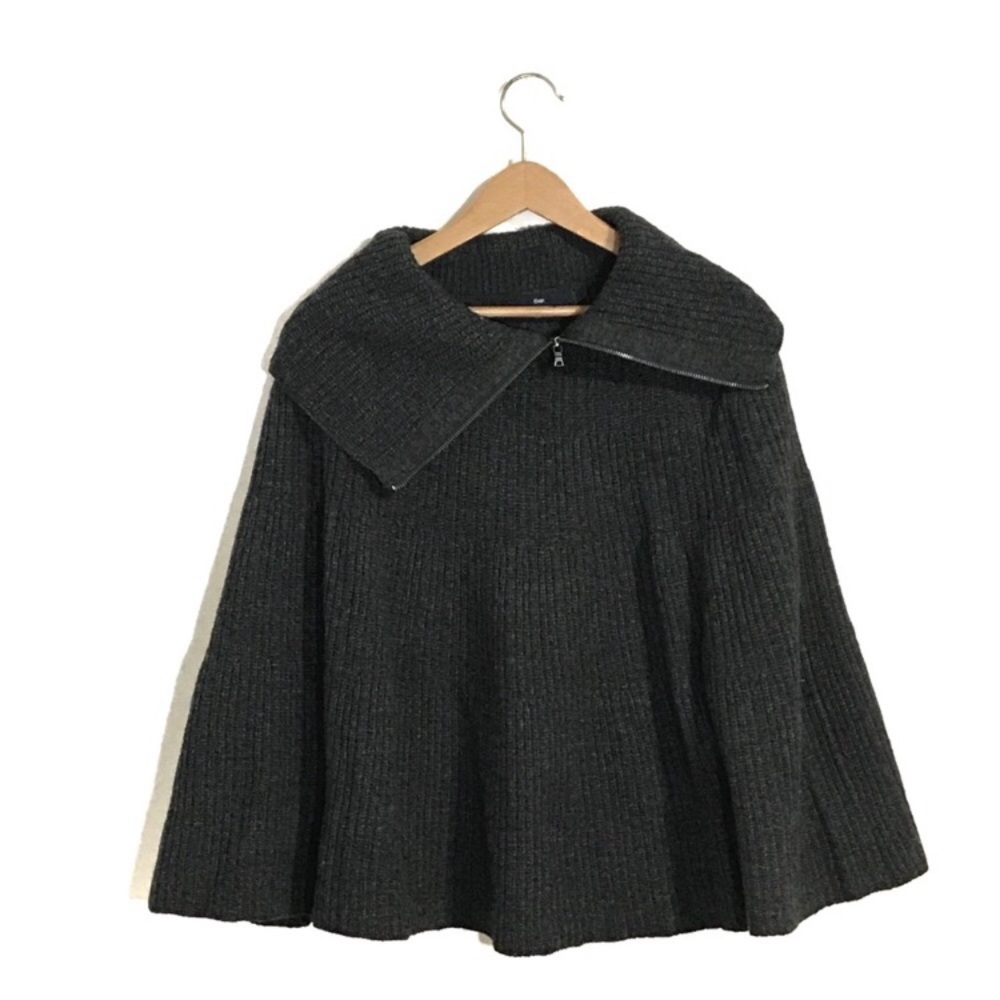 Gap Cowl Neck with Zipper Poncho Sweater